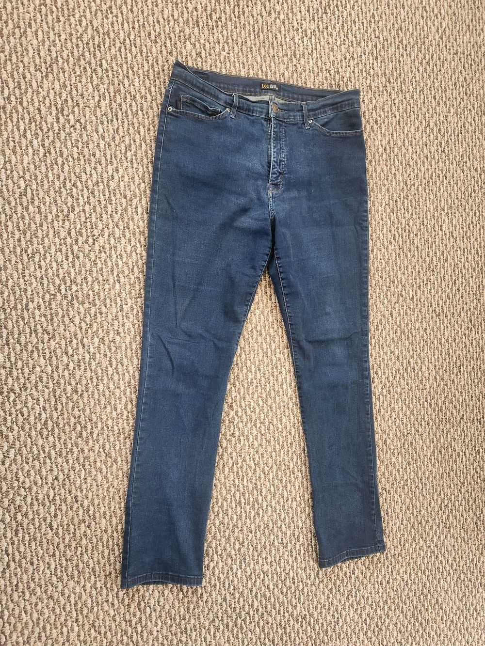 Lee Slim Straight Dark Blue Jeans Size 10